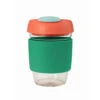 Avanti Glass Gocup Reusable Coffee Cup 355ml - Green/coral/seafoam -Maxwell & Williams shop 13839 1024x1024