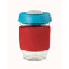 Avanti Glass Gocup Reusable Coffee Cup 355ml - Red/aqua/grey -Maxwell & Williams shop 13842 1024x1024
