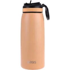 Oasis Insulated Sports Bottle Sipper Straw 780ml Rockmelon