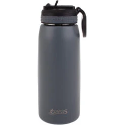 Oasis Insulated Sports Bottle Sipper Straw 780ml Steel