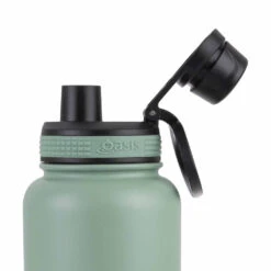 Oasis Insulated Challenger Bottle With Screw Cap 1.1L Sage Green -Maxwell & Williams shop 8896 2SG f 1024x1024