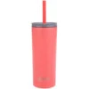 Oasis Super Sipper Insulated Tumbler With Silicone Straw 600ml Coral -Maxwell & Williams shop 8921CO 1024x1024