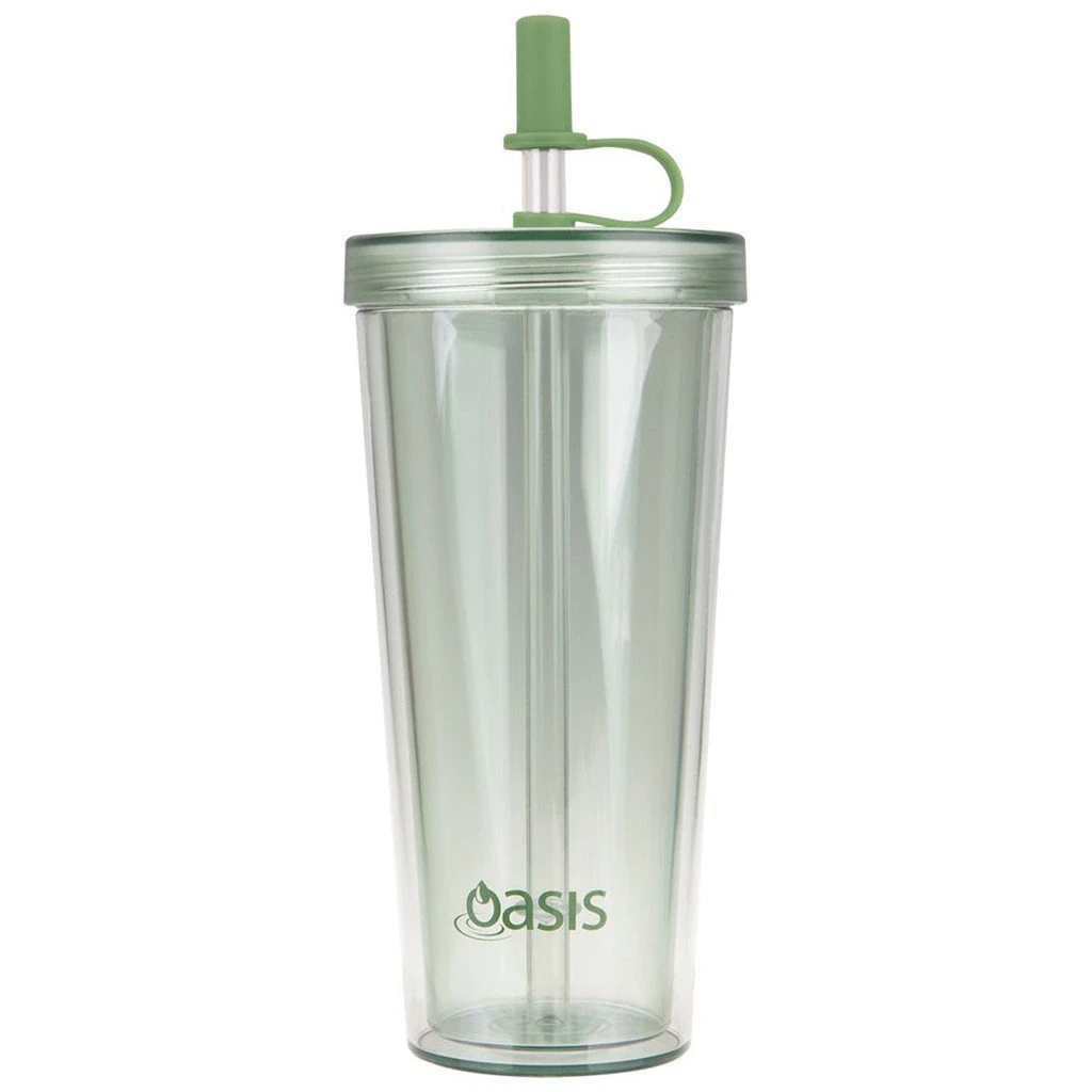 Oasis Double Wall Smoothie Tumbler With Straw Green Apple 3 Oasis Double Wall Smoothie Tumbler With Straw Green Apple