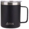 Oasis Explorer Mug 400ml Stainless Steel Double Wall Insulated - Black -Maxwell & Williams shop OasisTritanBottleTurquoiseSide8895TQ 1024x1024